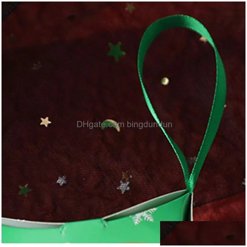 creative mini christmas candy boxes xmas holiday stars ribbons lovely gift packaging boxes colorful baking package party decorations
