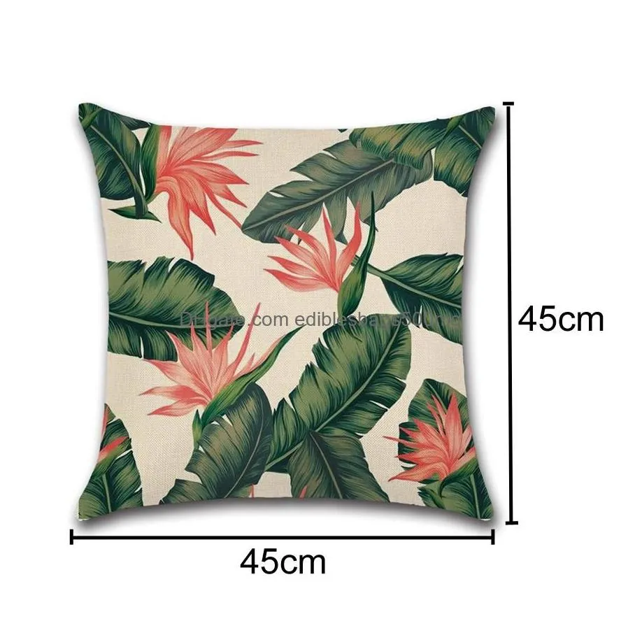 18inch decorative pillow case cushion home cushion covers singlesided printing customizable linen pillow cover sofa nordic dh0565