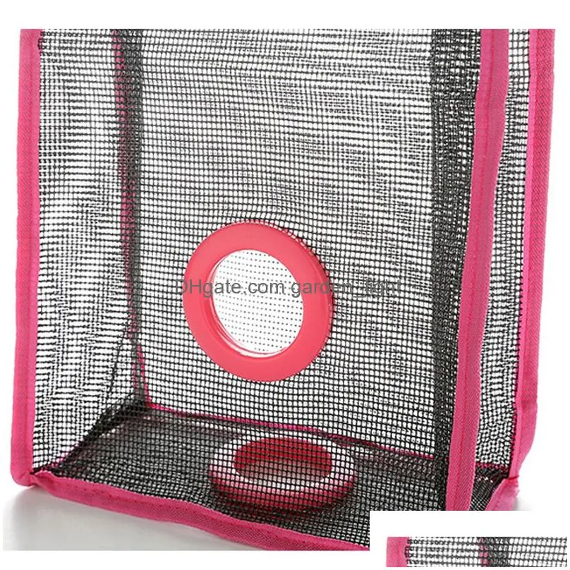 hanging trash bag storage bag breathable mesh storage bags multifunction kitchen vegetables wall hanging organizer storage bags dh0800