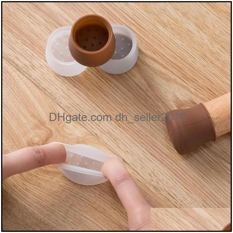 4pcs/lot table chair leg mat silicone nonslip table chair leg caps foot protection bottom cover pads wood floor protectors