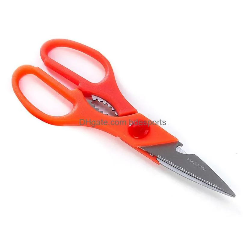 kitchen stainless steel scissors antislip handle nut pliers bottles openers chicken duck fish scaler shears vegetables shears vt1469