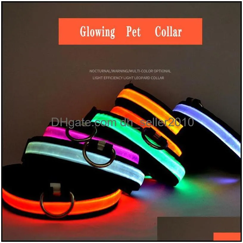 glowing pet collar rechargeable luminous pet belt s m l xl alway on fast flash slow flash accessory for dog cat