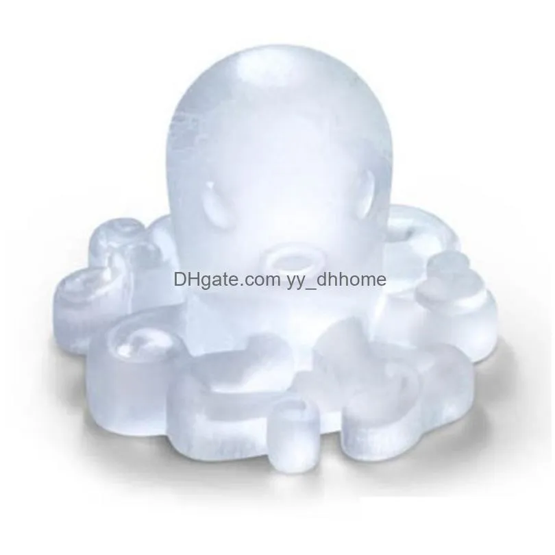 creative adorable octopus ice mold silicone ice tray mould kitchen bar cooling fruit juice drinking cute ice cream maker vt1516