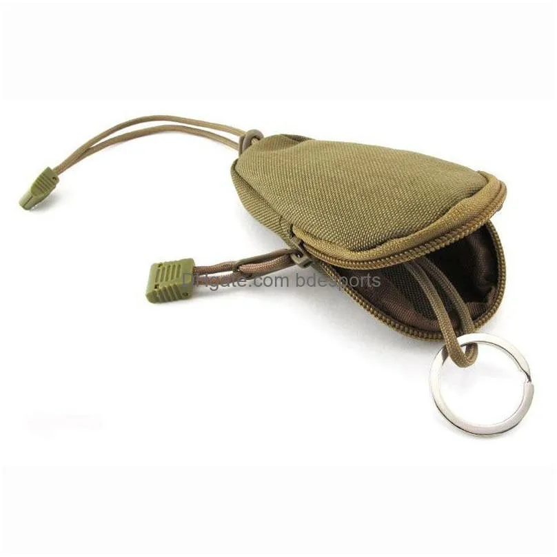 outdoor military enthusiasts key bag canvas portable camouflage tactical coin purse accessory package army edc tool commuter kits