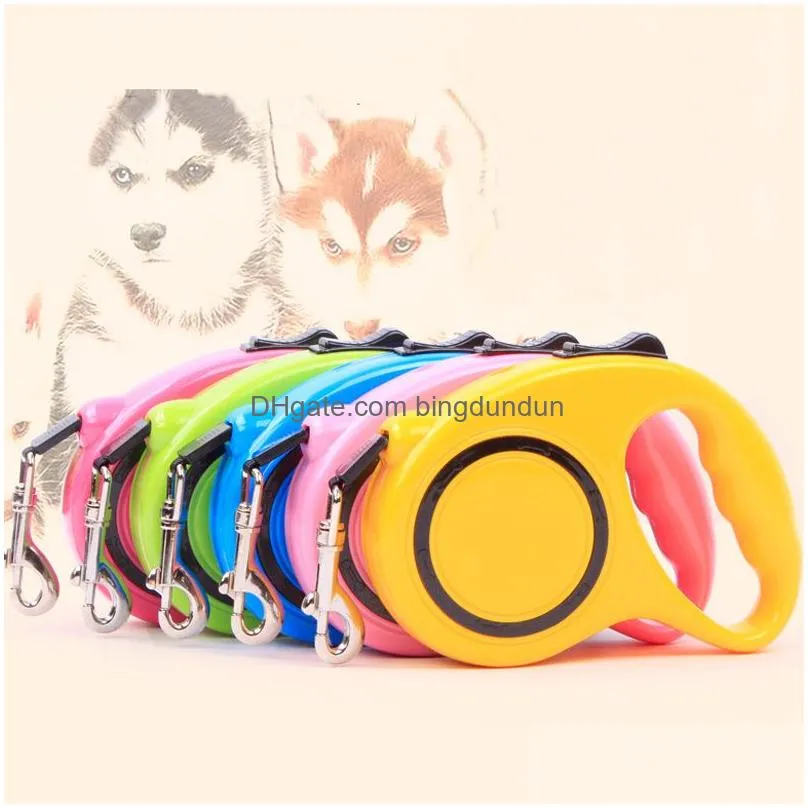 pet automatic retractable traction rope magic pet dog/cat puppy leash outdoor walking rope dog  5m portable leash belt dh0385