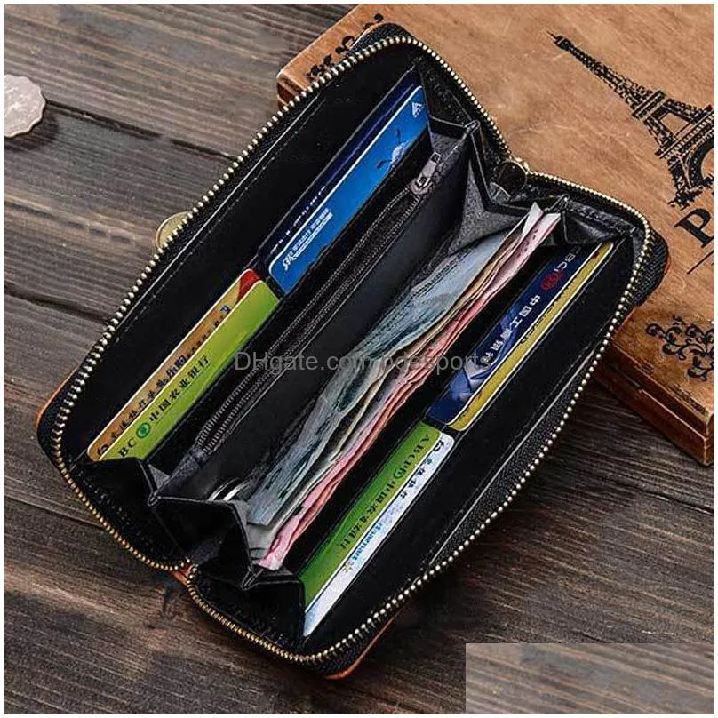 creative men retro us dollar long wallet america money printing pattern zipper wallet us dollar coin key card holder purse vt1594