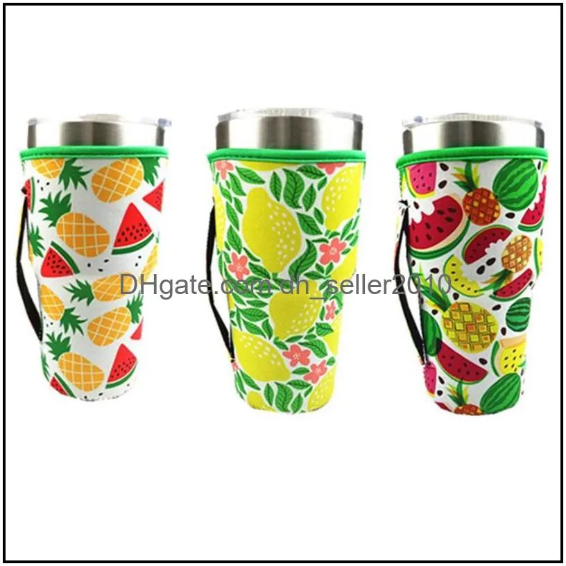 30oz tumbler sleeve 29 styles neoprene cup cover with carrying handle keep cool antize bag