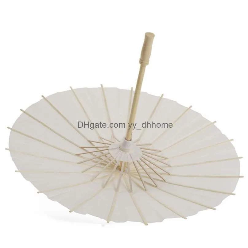 white bamboo paper umbrella chinese craft umbrella painting dancing white paper umbrellas bridal wedding party decoration dbc vt0420