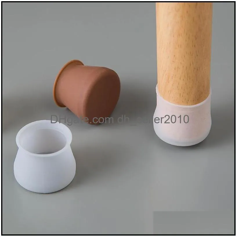 4pcs/lot table chair leg mat silicone nonslip table chair leg caps foot protection bottom cover pads wood floor protectors