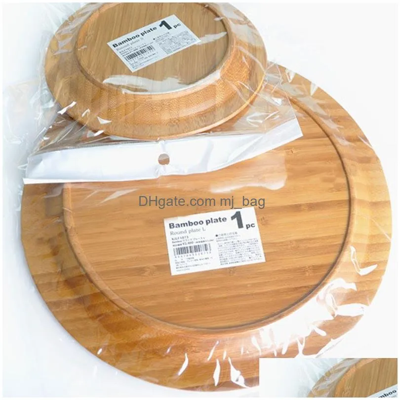 round natural two size bamboo serving trays food snack candy plate tea food server dishes water drink platter food bamboo tray dh1292