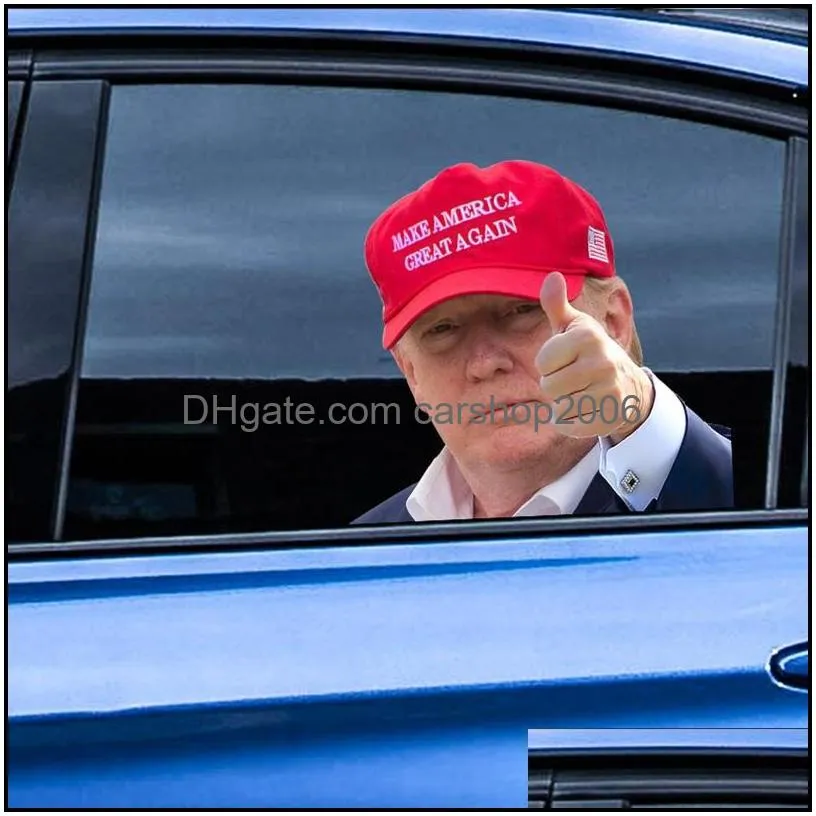 25x32cm trump 2024 car sticker banner flags party supplies u.s. presidential election pvc cars window stickers