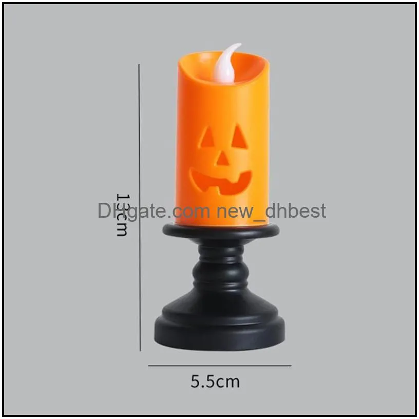 halloween decorations candle light led colorful candlestick table top pumpkin party happy partys halloween decor for home