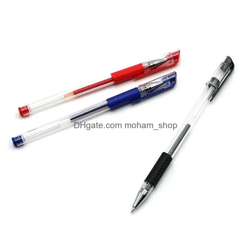 promotional removable ink students writing pens school supplies student black red blue gel pens office smooth writing gel pens dh1327