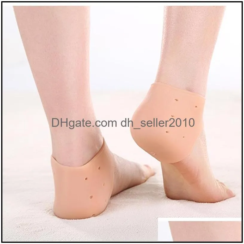 silicone foot care tool moisturizing gel heel socks cracked skin care protector pedicure health monitors massager