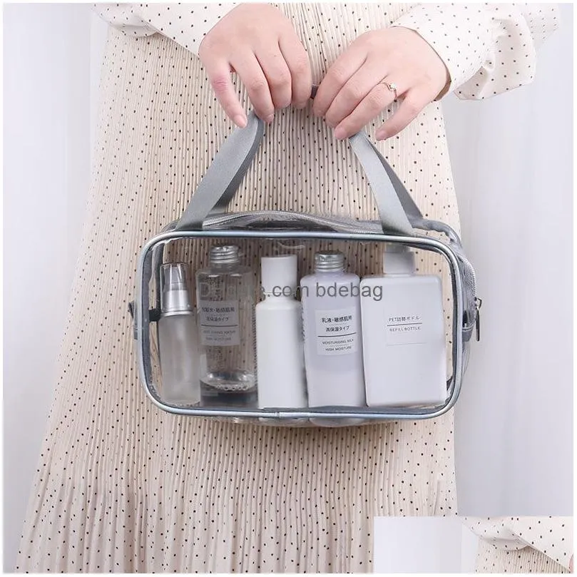 transparent pvc bags travel organizer clear makeup bag beautician cosmetic bag beauty case toiletry bag make up pouch wash bags vt0077