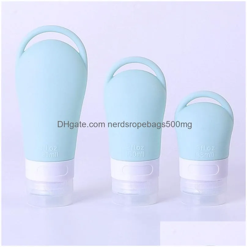 38/60/90ml silicone filling bottles sample refillable bottle empty mini portable travel shampoo soap storage container bottles