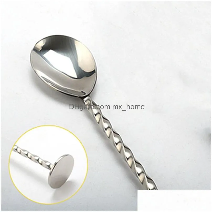 stainless steel bartender cocktail drink mixer bar puddler long ice stirring spoon ladle stirrer margarita diy tool dh0455