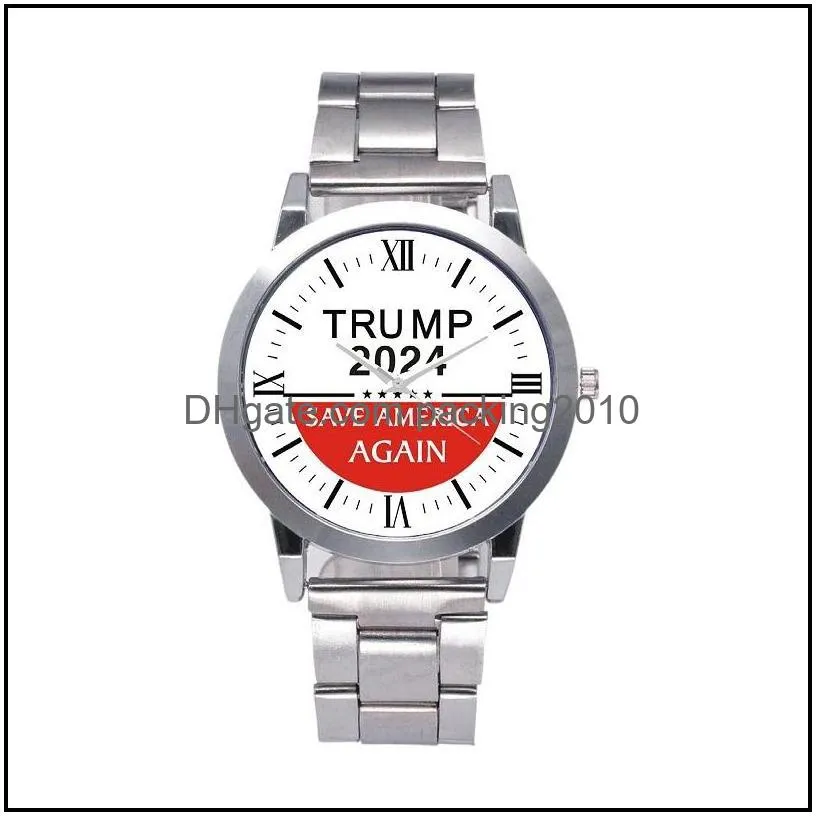 14 styles trump 2024 wrist watch party favor donald retro men quartz watches