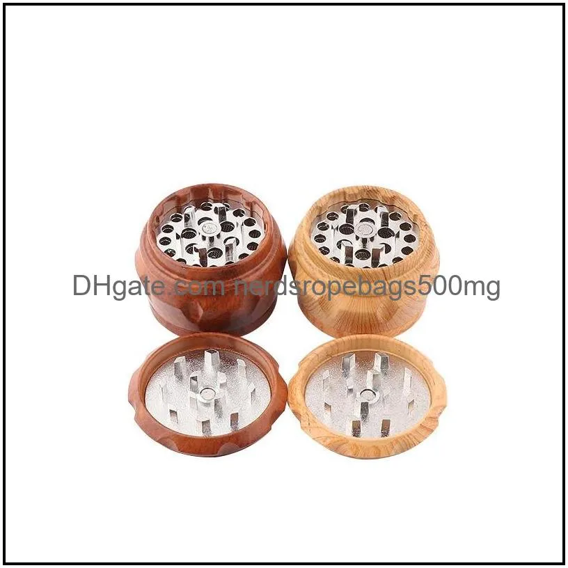 creativity wooden drum herb grinder smoking accessories 40x32mm 4 layers crusher tobacco grinders