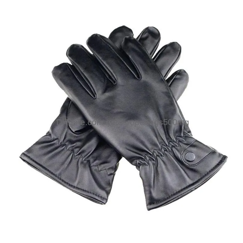 warm winter touch screen gloves men warm velvet thermal riding leather gloves outdoor sports motorcycle waterproof gloves vt1797