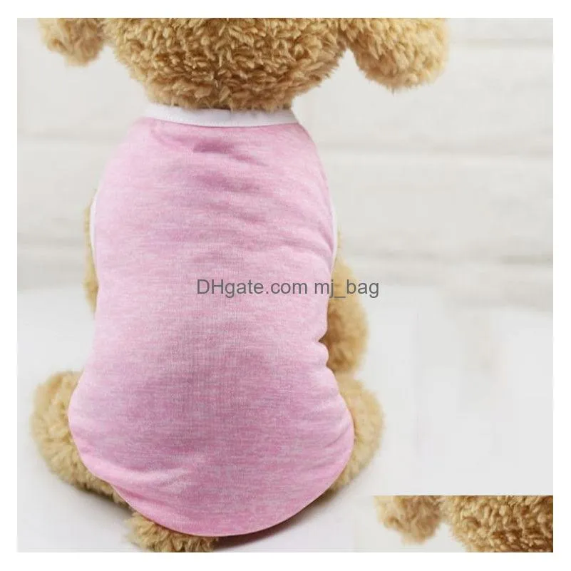 solid color dog vest cheap dog clothes for small dogs summer t shirt cute puppy vest yorkshire terrier pet clothes vt0055