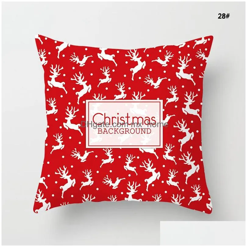 merry christmas decoration cushion cover red santa soft pillow cover christmas cushion cover xmas pillow case home decoration dbc