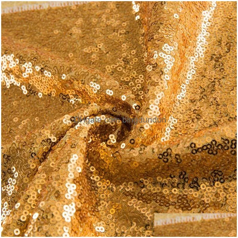 table cloth polyester solid color table runner gold silver sequin sparkly bling wedding tablecloth party decoration supplies vt1812