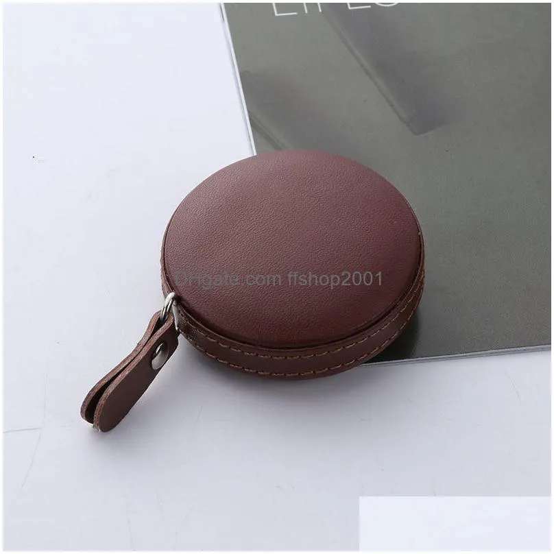 portable mini tape measure household tailoring sewing soft small fashion waist circumference pu leather small measuring tape vt1501