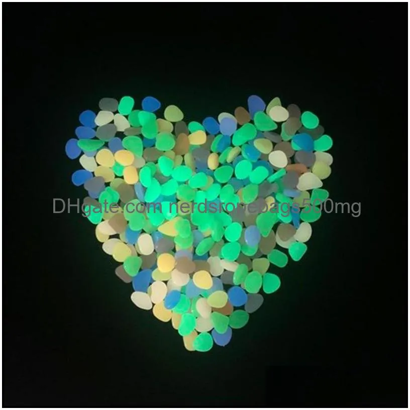 50 pc/pack luminous stone fluorescent aquarium pebbles fish tank garden decoration luminous stone