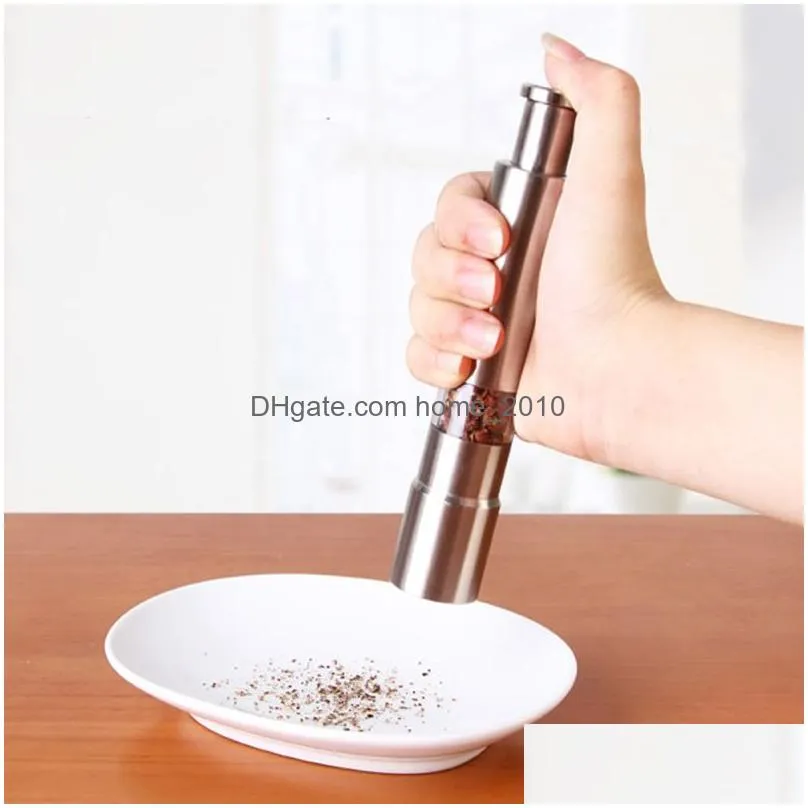 stainless steel pepper grinder portable manual pepper muller seasoning grinding milling machine mini cooking tool kitchen tool dbc