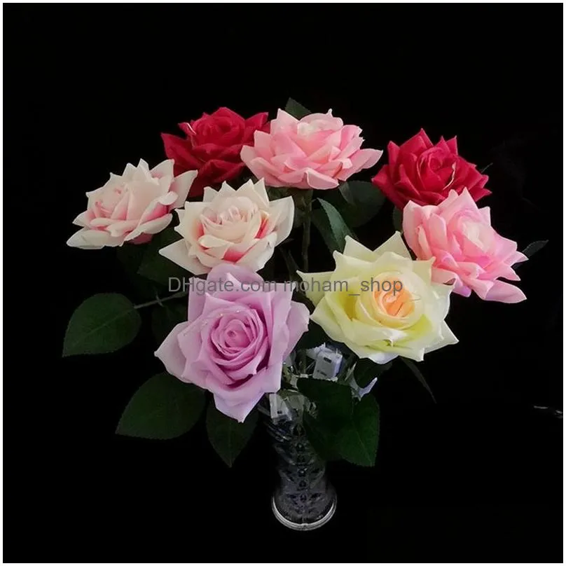 simulation luminous rose flowers creative valentines day gift led lighted romantic rose gift colorful party favors vtky2318