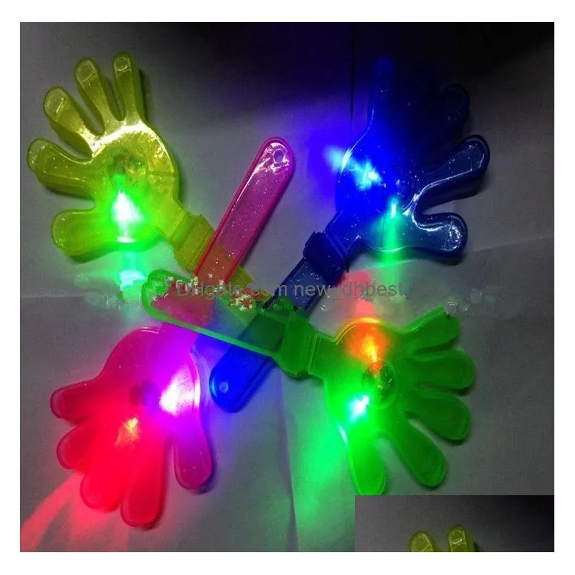 24cm/28cm flash led hands clap luminous party supplies light hand clapping device luminous palm party supplies dh0098