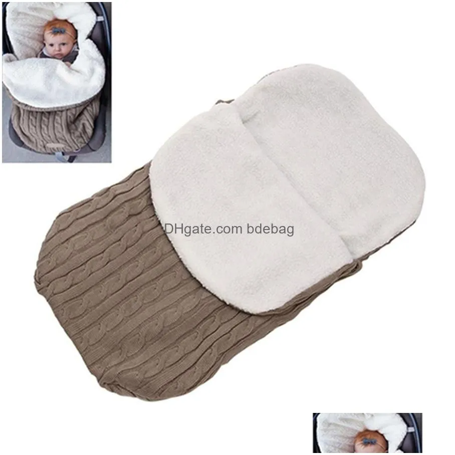  born sleeping blanket soft baby sleeping bags blankets infant stroller sleepsack footmuff thick baby swaddle wrap knit envelope