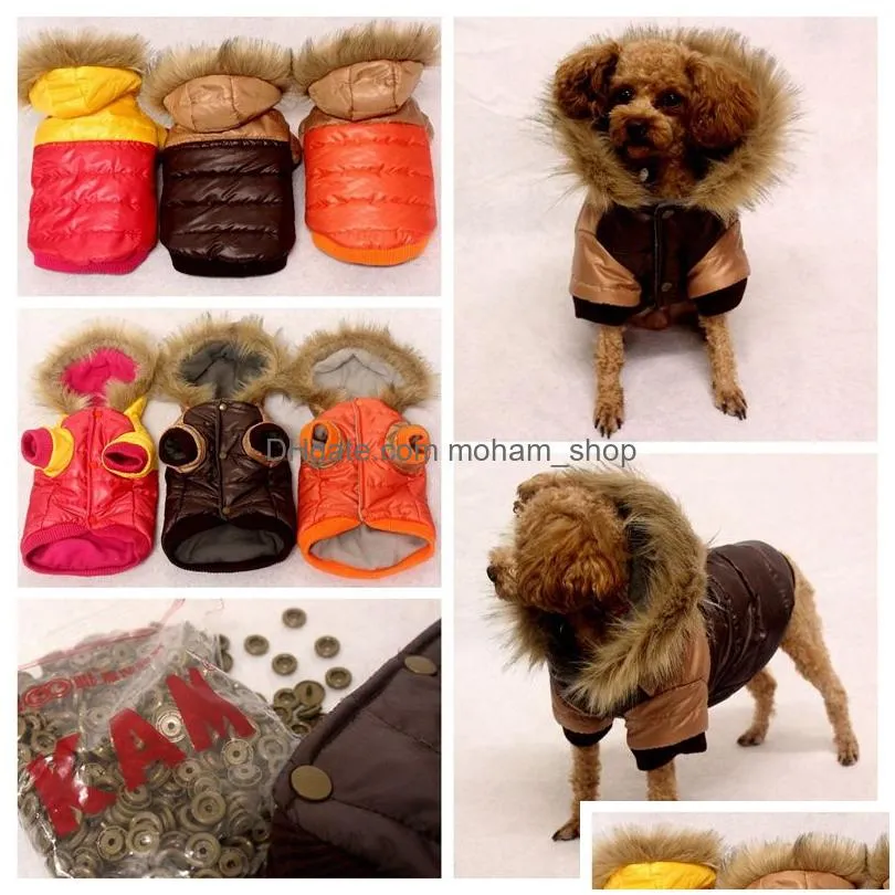 pets winter thermal jacket warm lovely colorblocked pet clothing s m l xl cold proof dog coat jacket puppy winter pet clothes vt1620