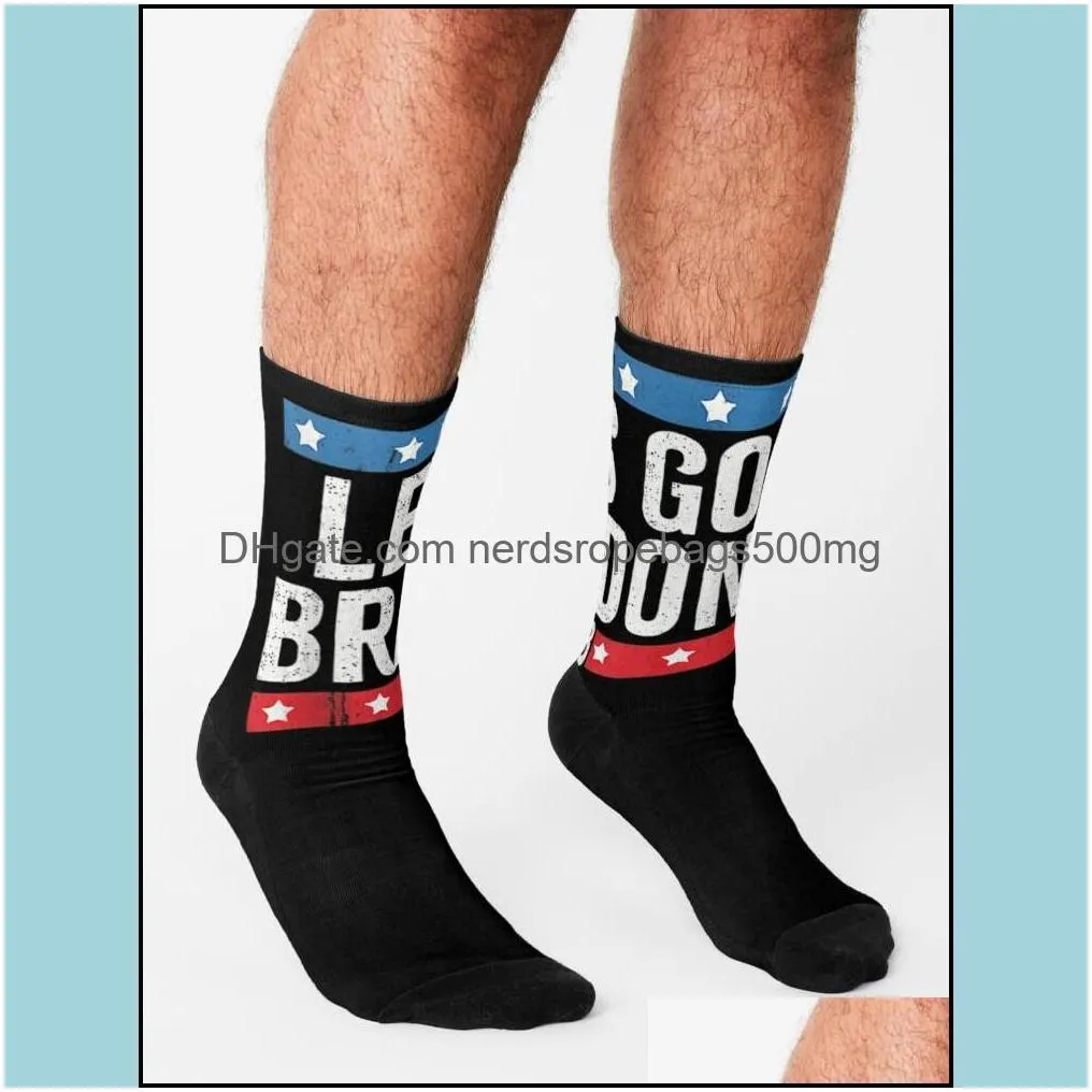 lets go brandon trump socks 2024 american election party supplies funny sock men and women cotton stockings 30cm