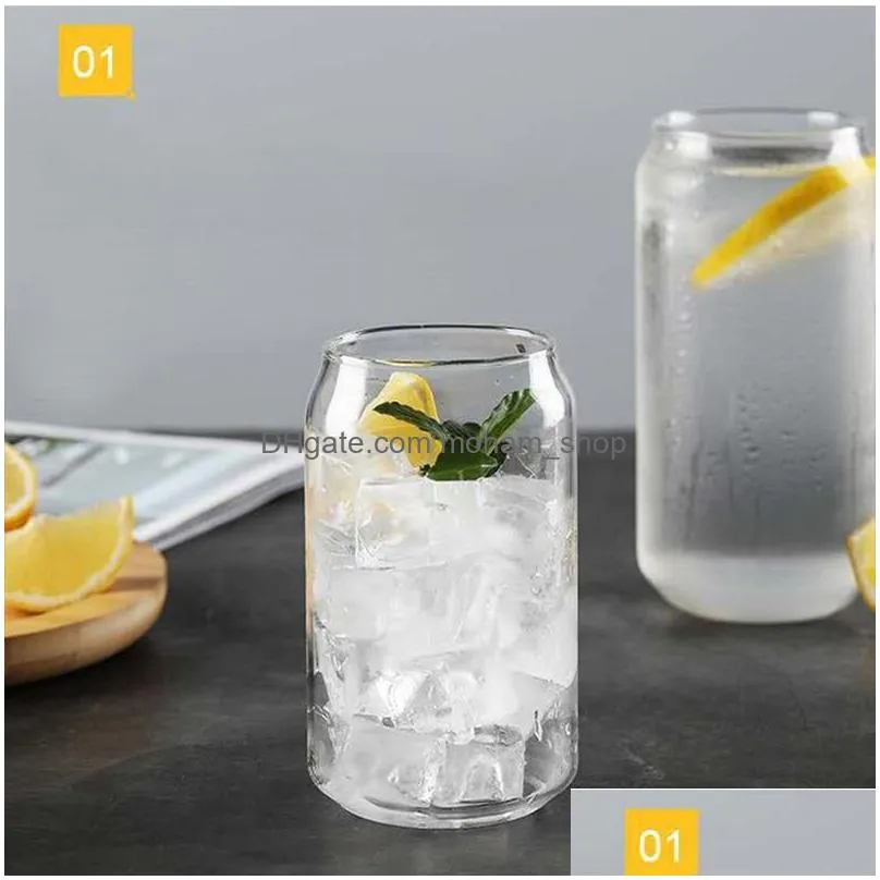 creative transparent coke jar cup portable glass juice milk water cups coffee cup household ice cream drinking can bottles cups vt1750