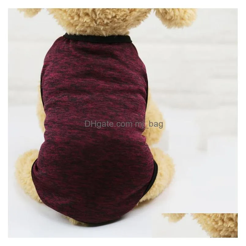 solid color dog vest cheap dog clothes for small dogs summer t shirt cute puppy vest yorkshire terrier pet clothes vt0055