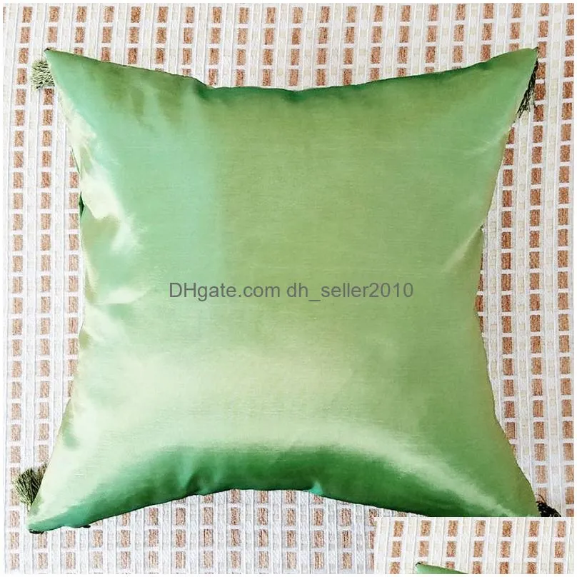 diy sublimation pillow cover with tassel 40x40cm blank pillow case fashion heat press print sofa cushion cover home decoration dbc