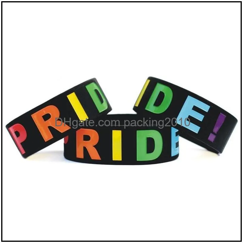 13 design lgbt silicone rainbow bracelet party favor colorful wristband pride wristbands