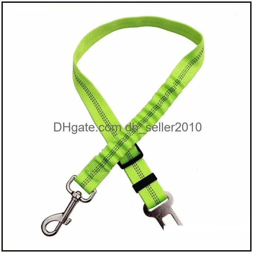 adjustable pet dog cat seat belt safety strap collars vehicle tether car harness 7 colors