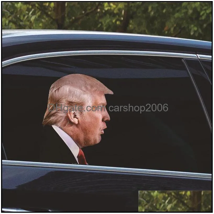 25x32cm trump 2024 car sticker banner flags party supplies u.s. presidential election pvc cars window stickers