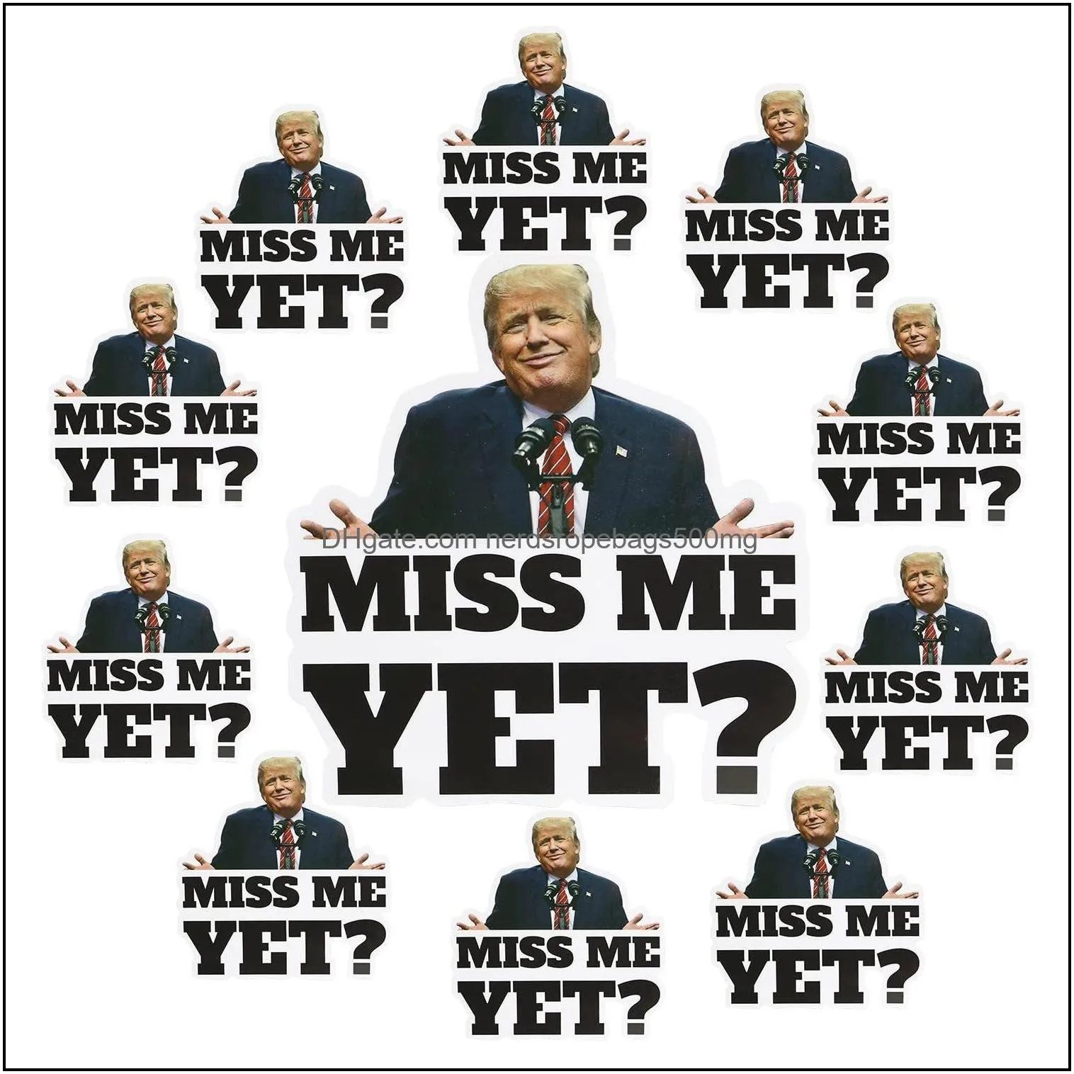 trump miss me yet car stickers waterproof funny sticker party supplies 120pcs/set
