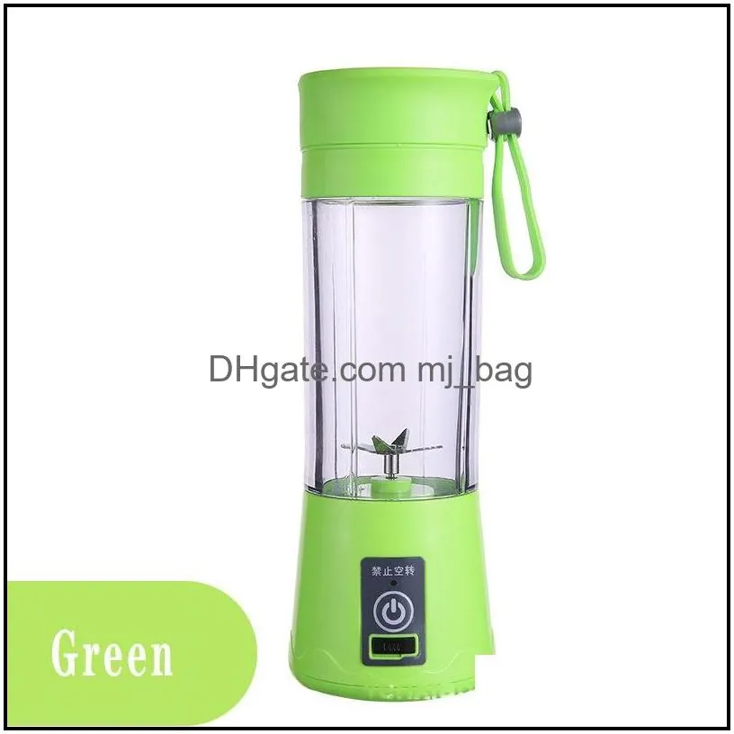 multifunctional portable usb electric juicer for kitchen rechargeable mini 380ml vegetable juice blender