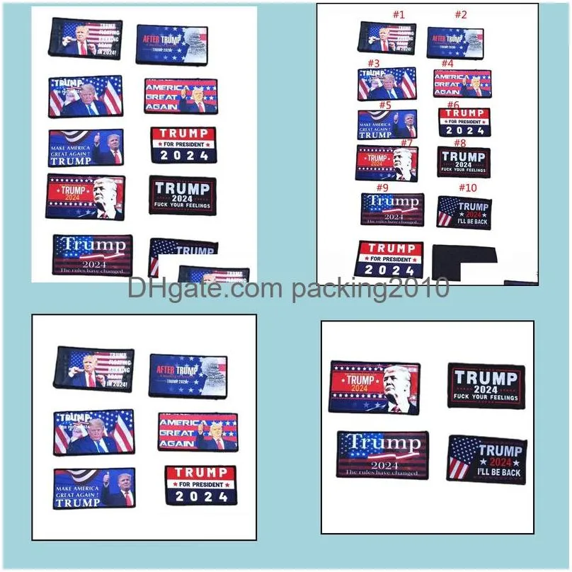 9x5cm donald trump 2024 embroideryes art crafts badge emblem tactical armbands clothes accessories