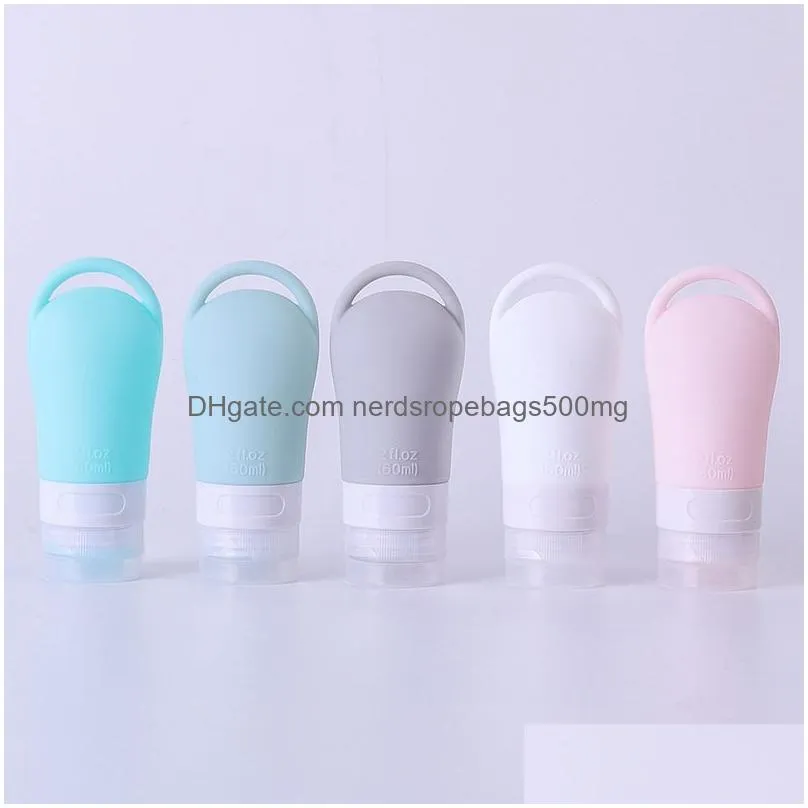 38/60/90ml silicone filling bottles sample refillable bottle empty mini portable travel shampoo soap storage container bottles