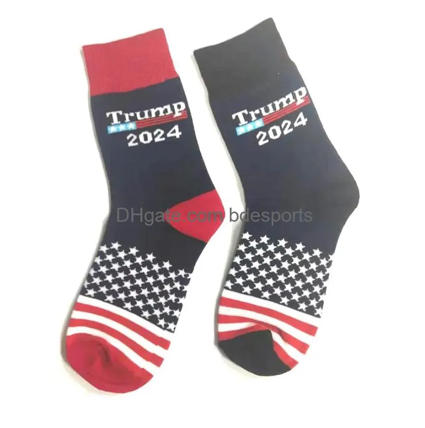 trump 2024 cotton sock party favor lets go brandon stockings warm autumn winter man women home casual sport socks