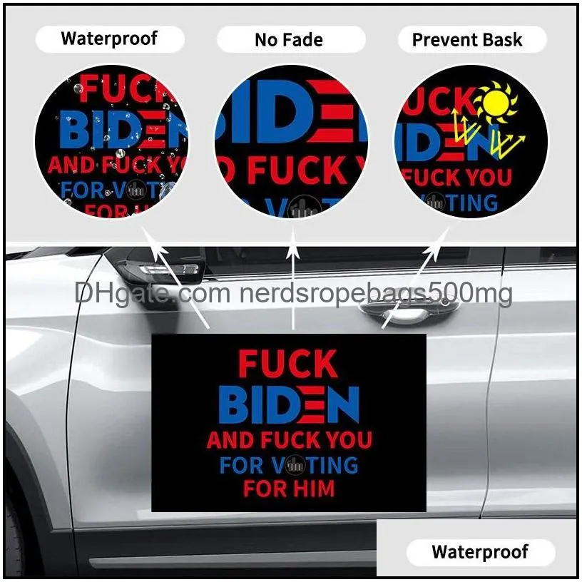 trump 2024 pvc car sticker american presidential campaign stickers biden is not my presidents waterproof banner