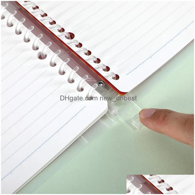 soft light color notepad a5/b5 looseleaf notebook waterproof cover removable replaceable notebook school office supplices vt1470