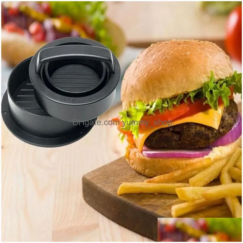 meat press tool 1 set home diy hamburger round shape nonstick cutlets burger patty makers foodgrade abs kitchen meat tools dh0484