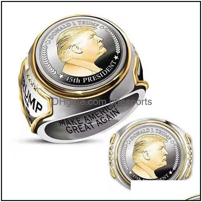trump commemorative silver ring the 45th us presidents memorial ring souvenir